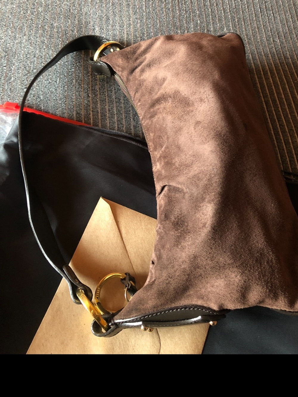 FENDI Brown Suede shoulder bag - Picture 11 of 15